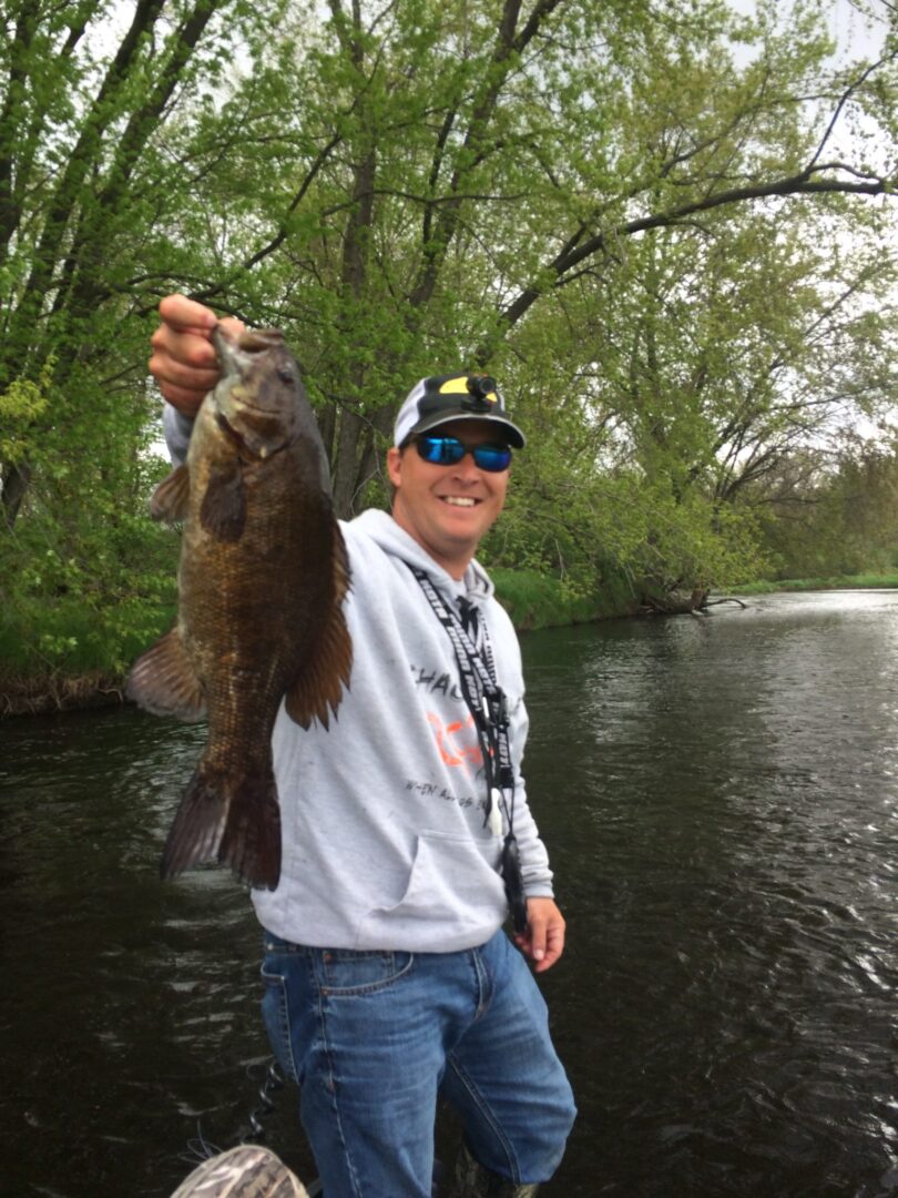 Slip Bobber Fishing For River Smallmouth Bass/ Michigan Fishing